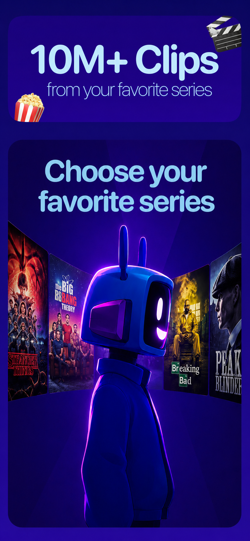 TVboy helping learners choose English lessons from their favorite series